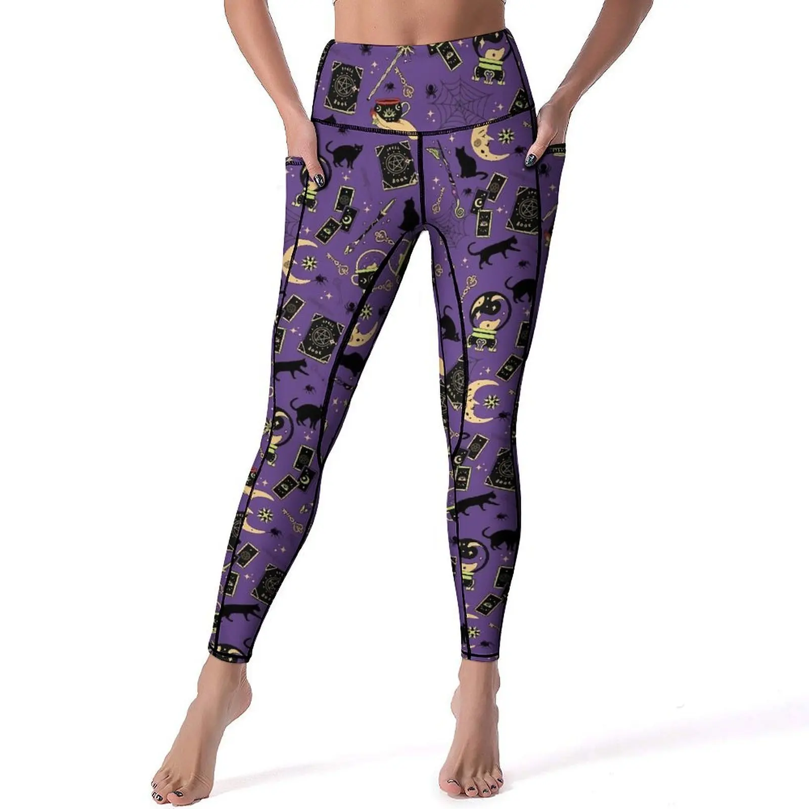 Black Magic Cats Leggings Sexy Moon Print Gym Yoga Pants Push Up Elastic Sports Tights Pockets Vintage Graphic Leggins
Black Magic Cats Leggings Sexy Moon Print Gym Yoga Pants Push Up Elastic Sports Tights Pockets Vintage Graphic Leggins