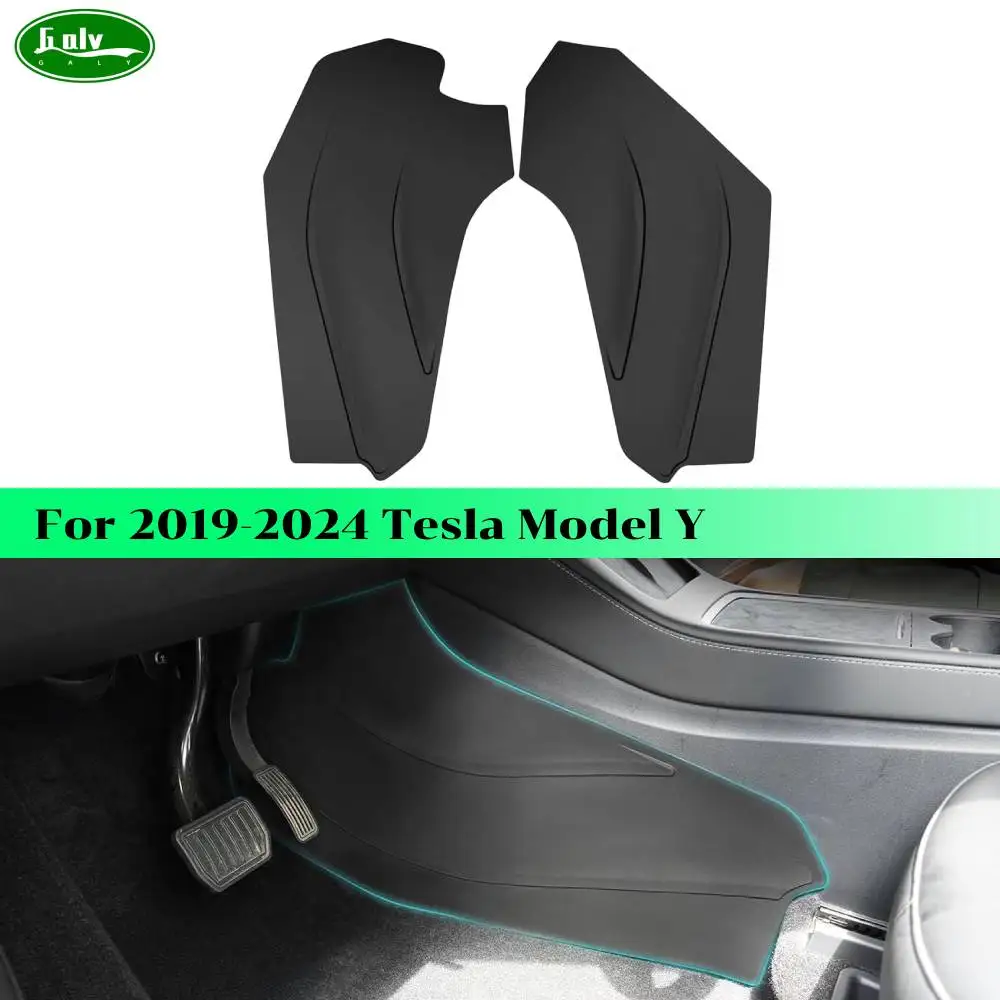 

Center Console Side Anti Kick Pad Cover Compatible for 2019-2023 Tesla Model Y Accessories Console Side Scratch Protector TPE