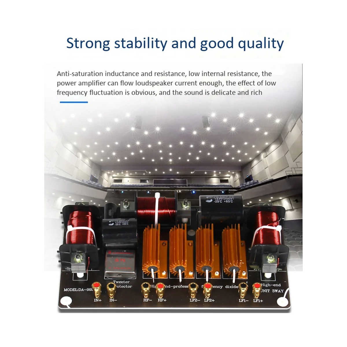 1500W High Power Speaker Crossover 3 Way High-Low 8 Ohm Frequency Divider for 15 Inch Audio Speaker Crossover
1500W High Power Speaker Crossover 3 Way High-Low 8 Ohm Frequency Divider for 15 Inch Audio Speaker Crossover