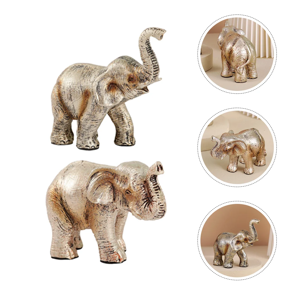 2 Pcs Animal Elephant Ornaments Scene Layout Decor Vintage Figurine Gifts Resin Household Adornment
2 Pcs Animal Elephant Ornaments Scene Layout Decor Vintage Figurine Gifts Resin Household Adornment