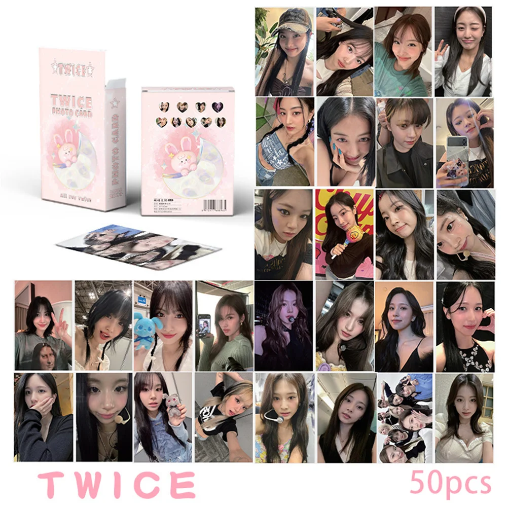 50pcs/Set Twice Laser Boxed Card Double Sides HD Photo Pritning Korean Style LOMO Card Momo Tzuyu Nayeon Fan Collection Gift
50pcs/Set Twice Laser Boxed Card Double Sides HD Photo Pritning Korean Style LOMO Card Momo Tzuyu Nayeon Fan Collection Gift