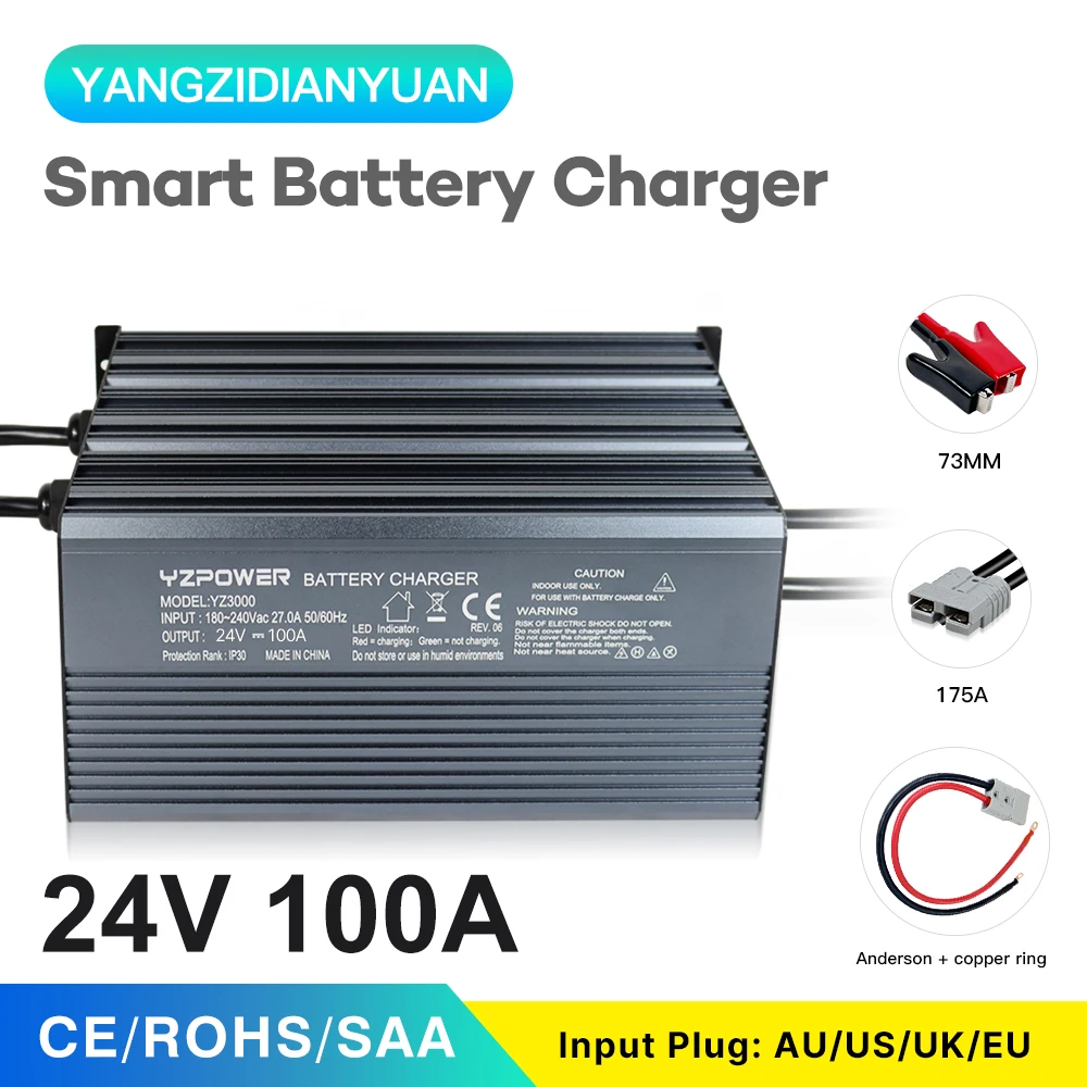 24V 100A Lithium Battery Charger Suitable for Power Tools, Electric Bicycles Electric Motorcycles Fast Charging with Output
24V 100A Lithium Battery Charger Suitable for Power Tools, Electric Bicycles Electric Motorcycles Fast Charging with Output