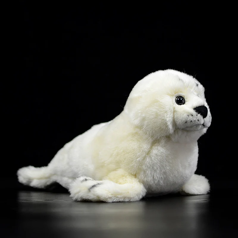 

Белый морской котик Гренландии, Рождественская плюшевая игрушка, милые подарки, имитация мягкой набивки, реалистичное морское животное, прекрасная кукла-герп