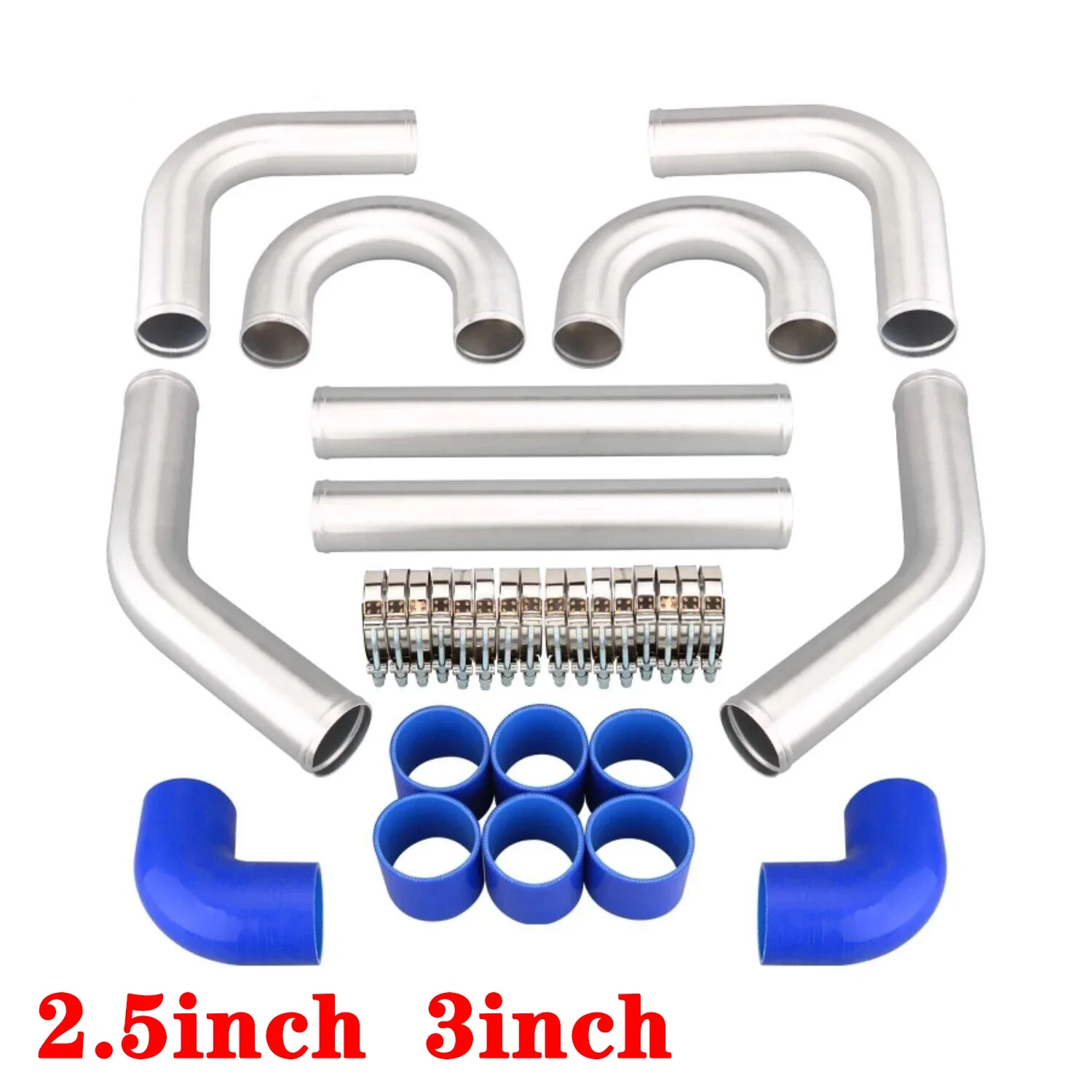 

2.5" INCH OD 63 mm/3" INCH OD 76 mm ALUMINUM TURBO INTERCOOLER PIPING KIT/ PIPES / CLAMP/ COUPLER/ UNIVERSAL