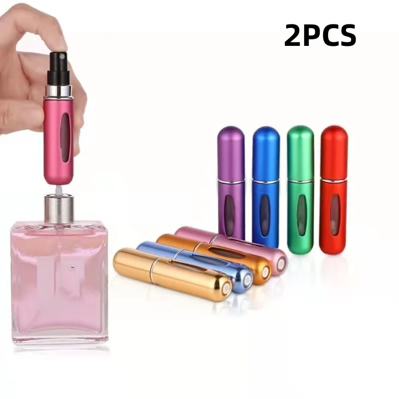 

2Pcs Refillable Mini Perfume Bottle Portable Cosmetic Bottle Spray Bottle Atomizer Spray Container Travel Refillable Bottles 5ml