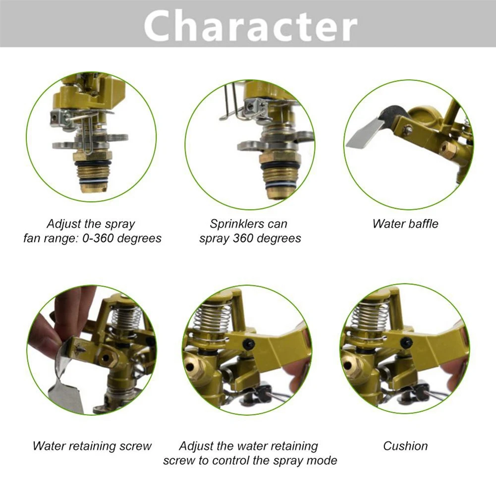 1 PC Nozzle 4-point Thread Interface Adjustable Garden Sprinkler Water Volume 0.8-1.5l/h 11x10x5.5cm Copper Nozzle
1 PC Nozzle 4-point Thread Interface Adjustable Garden Sprinkler Water Volume 0.8-1.5l/h 11x10x5.5cm Copper Nozzle