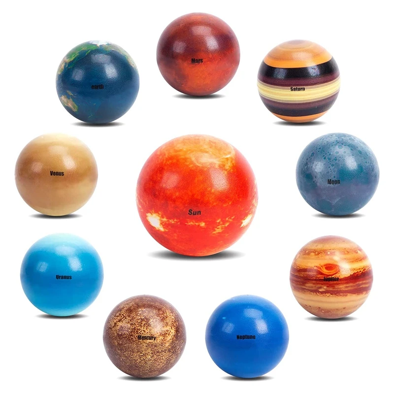 10PCS Mini Solar System Stress Balls Space Toys For Kids Early Learning Stress Relief Fidget Toy
10PCS Mini Solar System Stress Balls Space Toys For Kids Early Learning Stress Relief Fidget Toy
