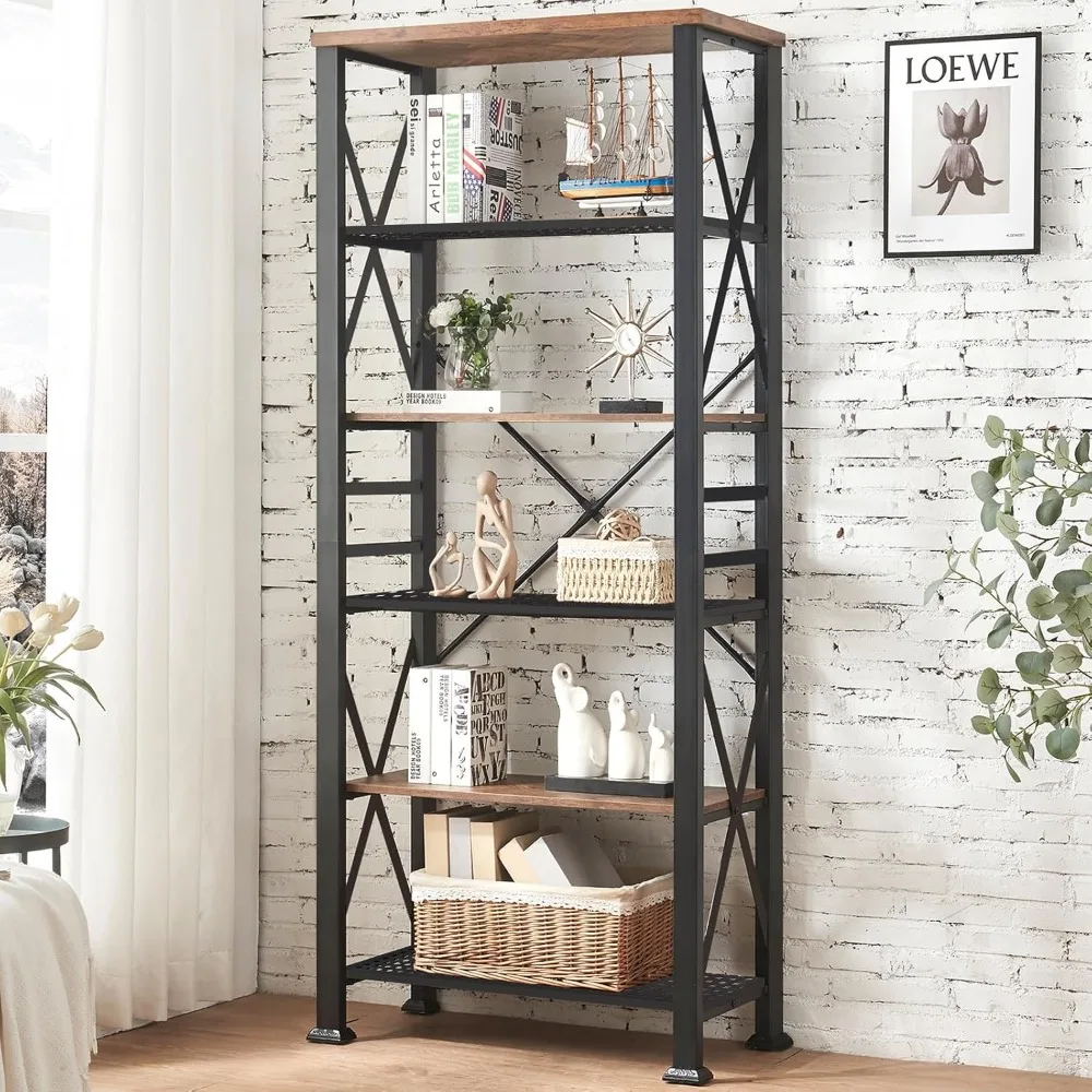 Bookshelf, 6-Tier Industrial Bookshelf, Etagere Bookcases and Bookshelves, Tall Bookshelf Storage Organizer
Bookshelf, 6-Tier Industrial Bookshelf, Etagere Bookcases and Bookshelves, Tall Bookshelf Storage Organizer