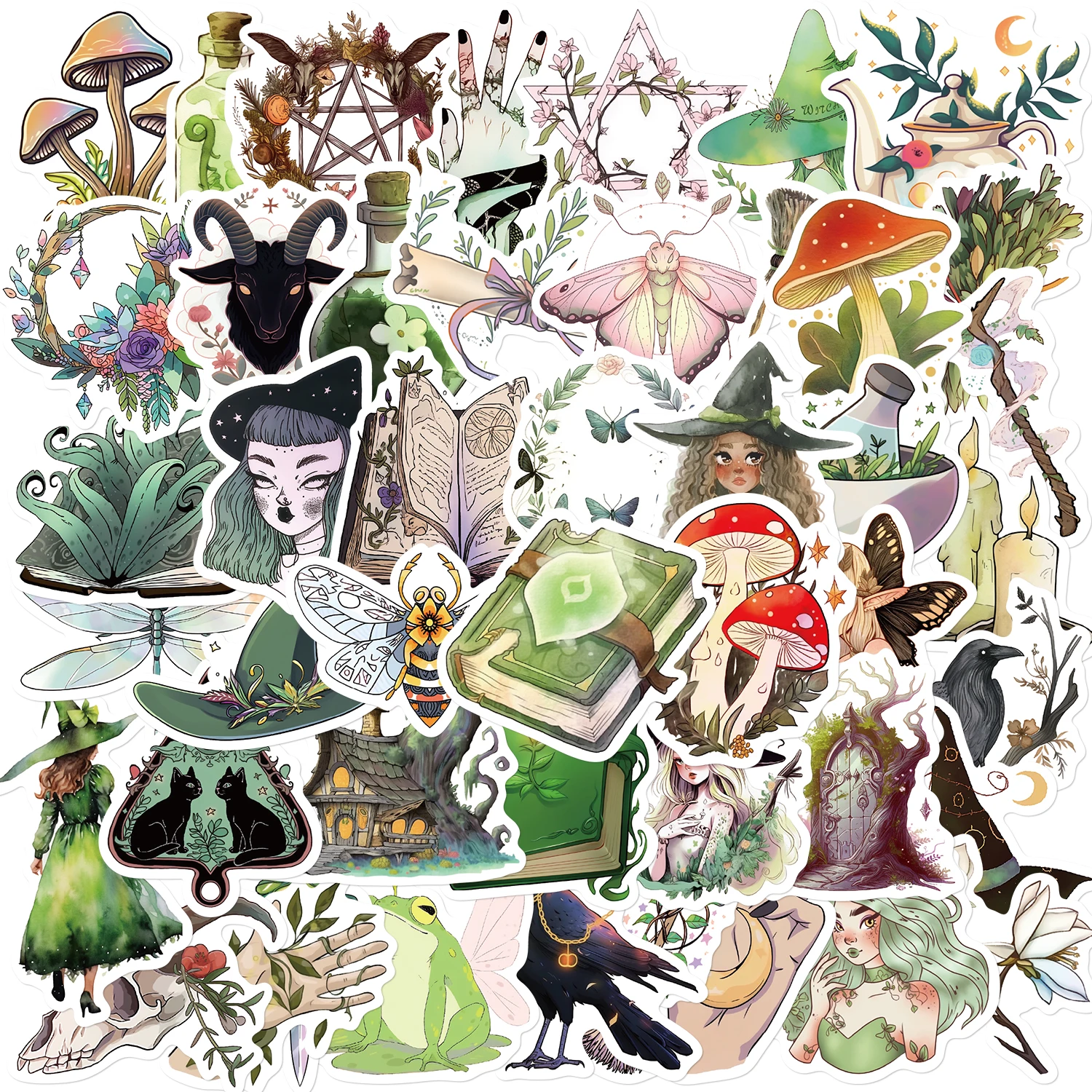 50Pcs Forest Magic Witch Varied Stickers Harajuku Art Cafe Luggage Waterproof For Laptop DIY Creative Notebook Graffiti Decal
50Pcs Forest Magic Witch Varied Stickers Harajuku Art Cafe Luggage Waterproof For Laptop DIY Creative Notebook Graffiti Decal