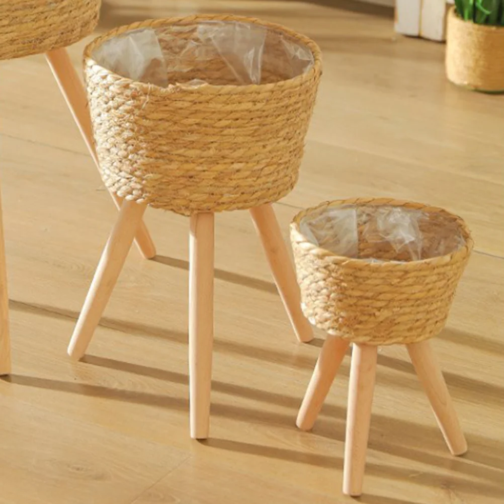 Wood Woven Plant Pot on Standing Legs Household Planter Pot Basket Wood Flower Basket Weaving Flowerpot Storage Basket
Wood Woven Plant Pot on Standing Legs Household Planter Pot Basket Wood Flower Basket Weaving Flowerpot Storage Basket