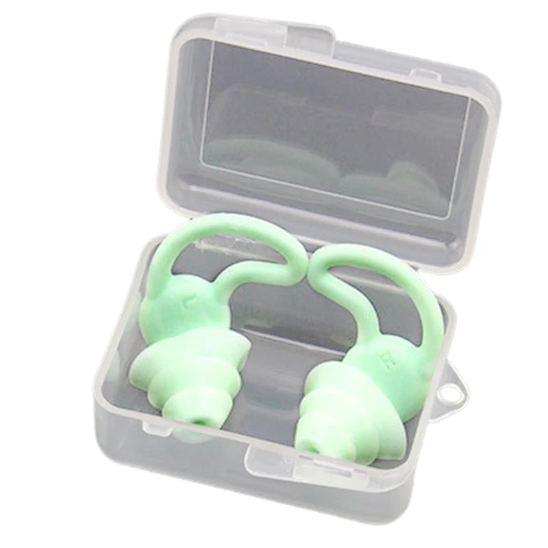 

Soundproof Earplugs Three Layer Silicone Earplugs Waterproof Swimming Ear Plugs Sleep Noise Reduction Comfortable Easy To Use
