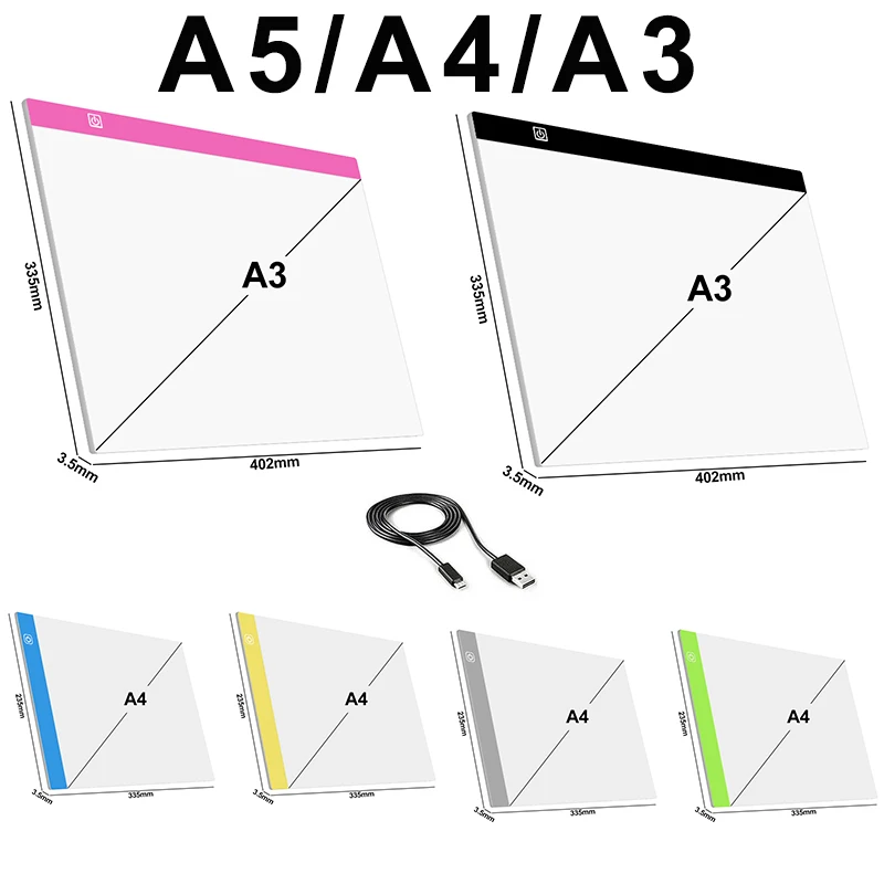 2022 A3/A4/A5 Three Level Dimmable Led Light Pad Drawing Board Pad Tracing Light Box Eye Protection Easier for Diamond Painting
2022 A3/A4/A5 Three Level Dimmable Led Light Pad Drawing Board Pad Tracing Light Box Eye Protection Easier for Diamond Painting