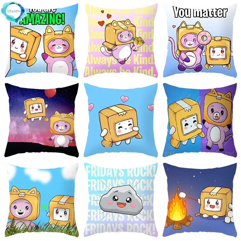 45CM Lankybox Boxy Foxy Rocky Pillowcases Cartoon Robot Balloons Home Decor Pillow Case Room Sofa Car Cushion Cover Dropshipping
45CM Lankybox Boxy Foxy Rocky Pillowcases Cartoon Robot Balloons Home Decor Pillow Case Room Sofa Car Cushion Cover Dropshipping