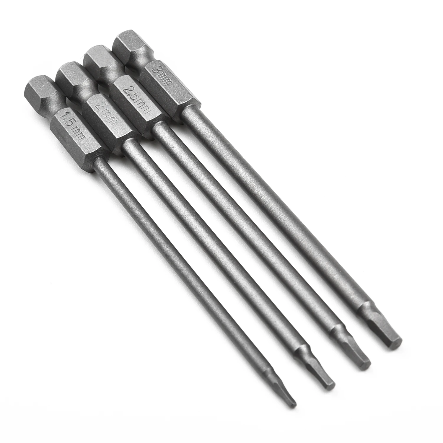 4pcs Magnetic Hex Screwdriver Bit 1/4'' 100mm Shank Hex Wind Drill Head 1.5mm 2.0mm 2.5mm 3.0mm Screw Wrench
4pcs Magnetic Hex Screwdriver Bit 1/4'' 100mm Shank Hex Wind Drill Head 1.5mm 2.0mm 2.5mm 3.0mm Screw Wrench