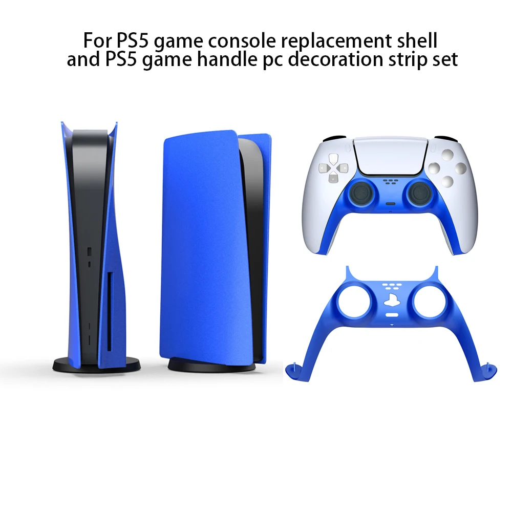 

Host Shell Blue Smooth Easy To Install Unique Design High-quality For Ps5 Console Screen Protector Abspc Anti-scratch