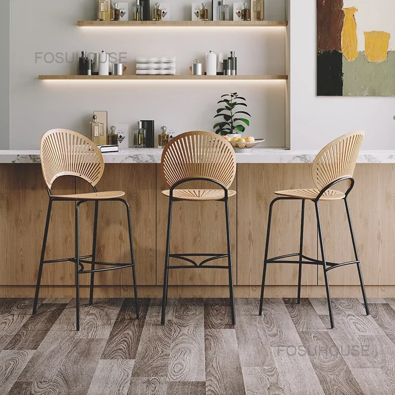 Nordic Solid Wood Back Bar Chair For Kitchen Home Furniture Modern Simple Bar Stool Designer Luxury Backrest High Bar Chairs MC
Nordic Solid Wood Back Bar Chair For Kitchen Home Furniture Modern Simple Bar Stool Designer Luxury Backrest High Bar Chairs MC