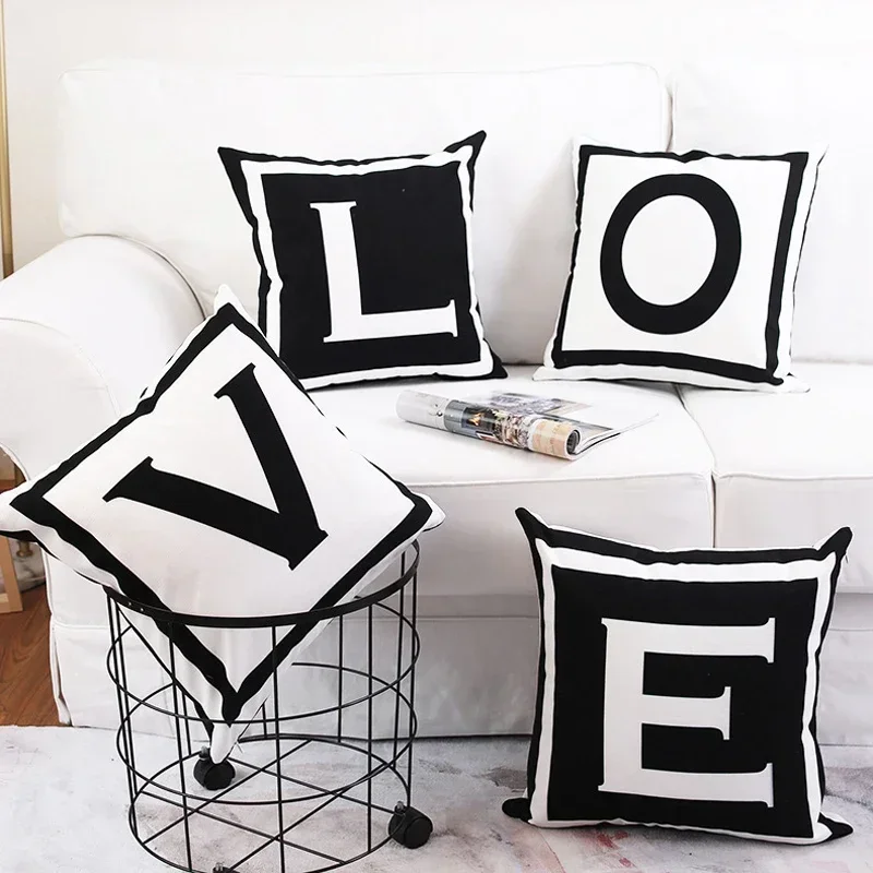 Letter Alphabet Printed Black And White Pillowcase Decorative Pillows Cushion Cover Pillow Case For Home Sofa Car Home Decor
Letter Alphabet Printed Black And White Pillowcase Decorative Pillows Cushion Cover Pillow Case For Home Sofa Car Home Decor
