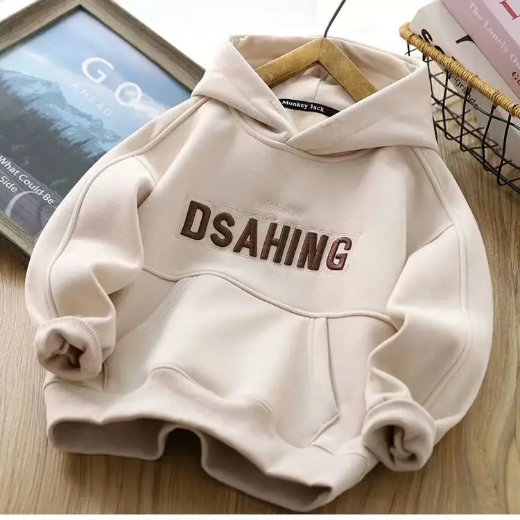 Boys' Single-Layer Fleece-Lined Hoodie Autumn Winter New Children's Pullover Tops Middle and Big Kid Thickened Sweatshirts
Boys' Single-Layer Fleece-Lined Hoodie Autumn Winter New Children's Pullover Tops Middle and Big Kid Thickened Sweatshirts