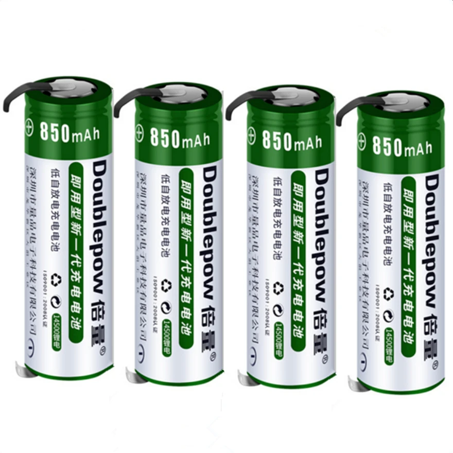 4pcs/lot 3.7V 14500 rechargeable battery with soldering feet 850mAh lithium battery shaving razor battery
4pcs/lot 3.7V 14500 rechargeable battery with soldering feet 850mAh lithium battery shaving razor battery