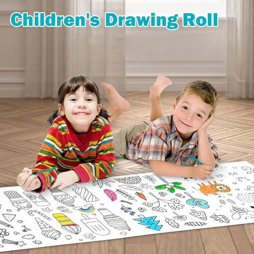 Children's Drawing Roll Diy Sticky Color Filling Paper Coloring Paper Roll For Kids Diy Painting Drawing Early Educational N8r1 
Children's Drawing Roll Diy Sticky Color Filling Paper Coloring Paper Roll For Kids Diy Painting Drawing Early Educational N8r1