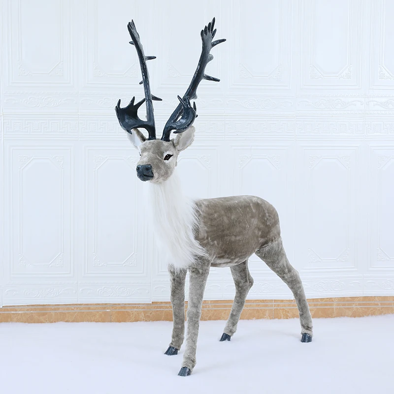 

Christmas Deer Doll Elk Ornament Plush Animal Sika Deer Desktop Decoration Christmas Tree Decoration