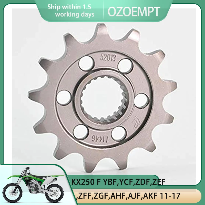OZOEMPT 520-13T Motorcycle Front Sprocket Apply to KX250 F T6F,T7F,T8F,W9F,XAFB KX250 F YBF,YCF,ZDF,ZEF,ZFF,ZGF,AHF,AJF,AKF
OZOEMPT 520-13T Motorcycle Front Sprocket Apply to KX250 F T6F,T7F,T8F,W9F,XAFB KX250 F YBF,YCF,ZDF,ZEF,ZFF,ZGF,AHF,AJF,AKF