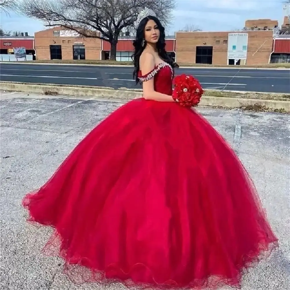 Elegant Off-Shoulder Quinceanera Dresses 2023 Corset Beading Applique Princess Birthday Party Prom Ball Gown Vestidos De 15 Anos
Elegant Off-Shoulder Quinceanera Dresses 2023 Corset Beading Applique Princess Birthday Party Prom Ball Gown Vestidos De 15 Anos