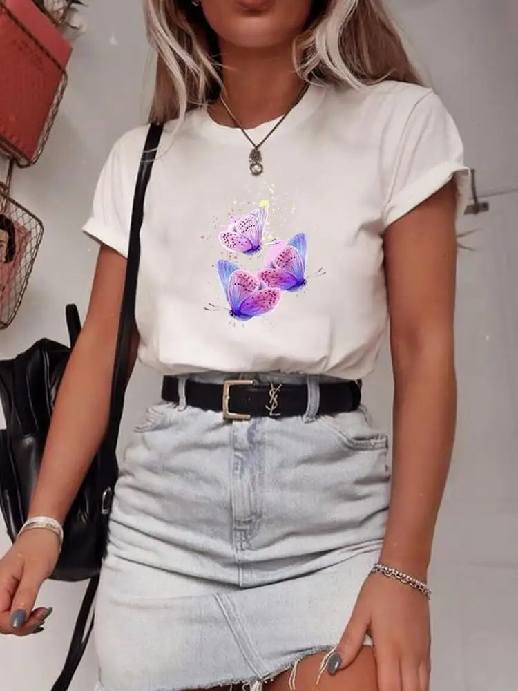 T-shirts Fashion Summer Short Sleeve T Top Print Women Cartoon Shirt Female Clothing Butterfly 90s Lovely Graphic Tee
T-shirts Fashion Summer Short Sleeve T Top Print Women Cartoon Shirt Female Clothing Butterfly 90s Lovely Graphic Tee