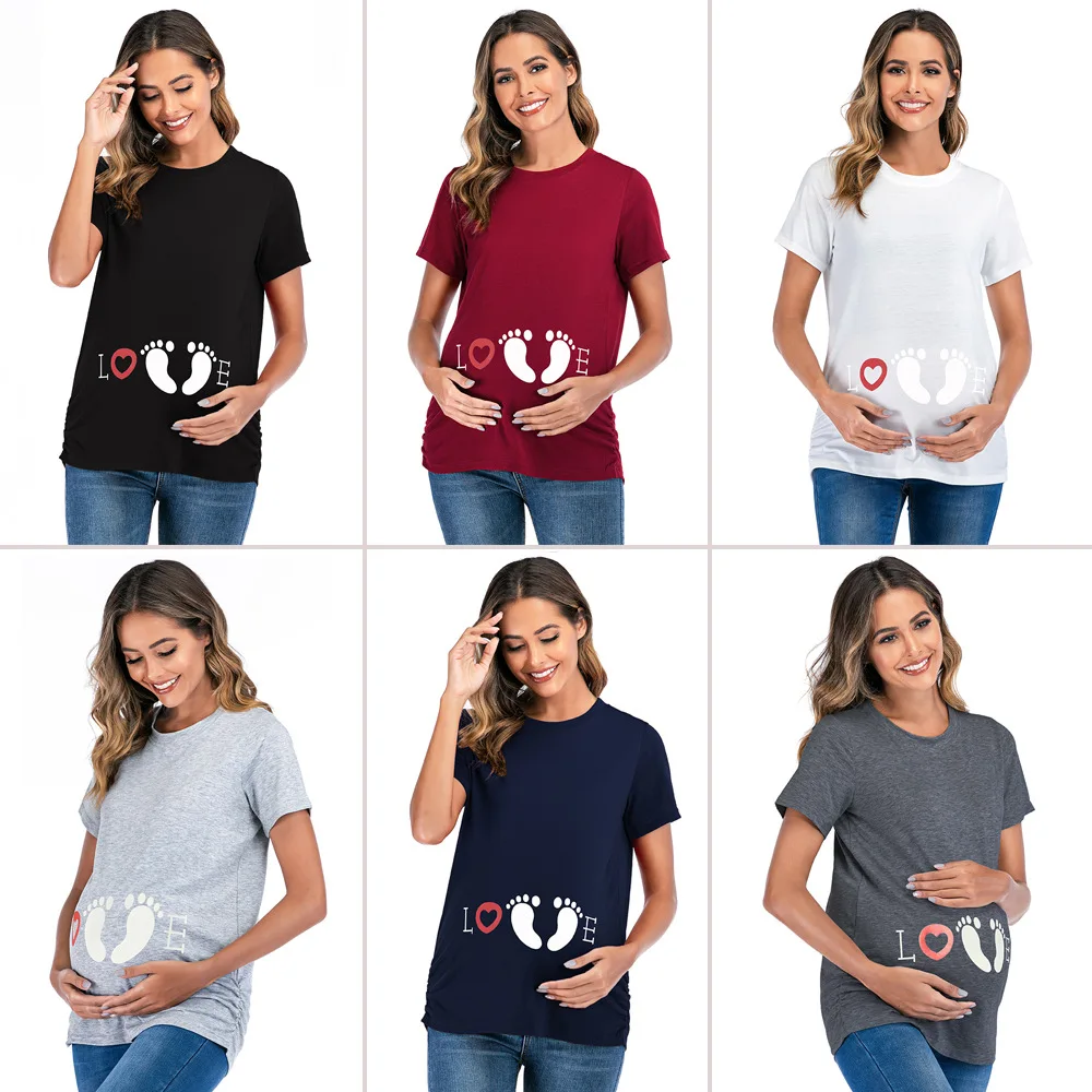 Womens Maternity T Shirts Top Foot Print Pregnancy Tee Top Tunic Blouse Casual Mama Love Top Clothes
Womens Maternity T Shirts Top Foot Print Pregnancy Tee Top Tunic Blouse Casual Mama Love Top Clothes