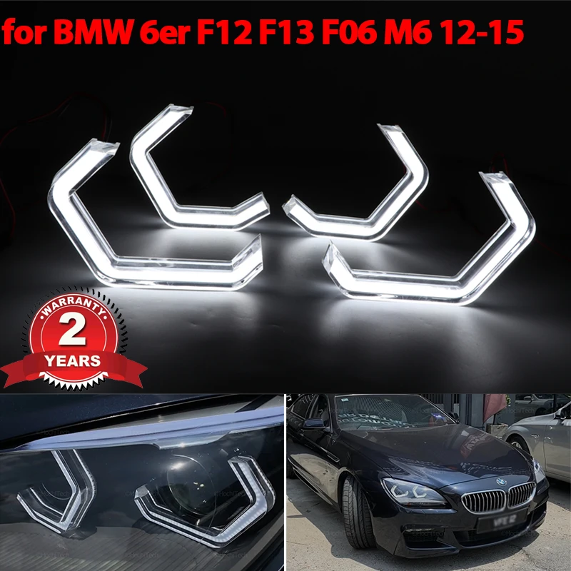 

For BMW 6 Series F12 F13 F06 M6 640i 650i 2012 2013 2014 2015 Accessories Concept M4 Iconic Style LED Angel Eyes halo rings