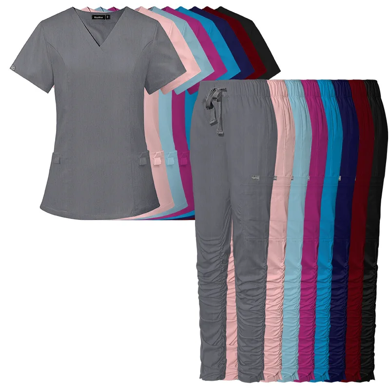 Hospital Scrub sets short sleeved nurse uniform Dental Clinic and Operating Room Medical Work Uniform Set Doctor surgical suit
Hospital Scrub sets short sleeved nurse uniform Dental Clinic and Operating Room Medical Work Uniform Set Doctor surgical suit