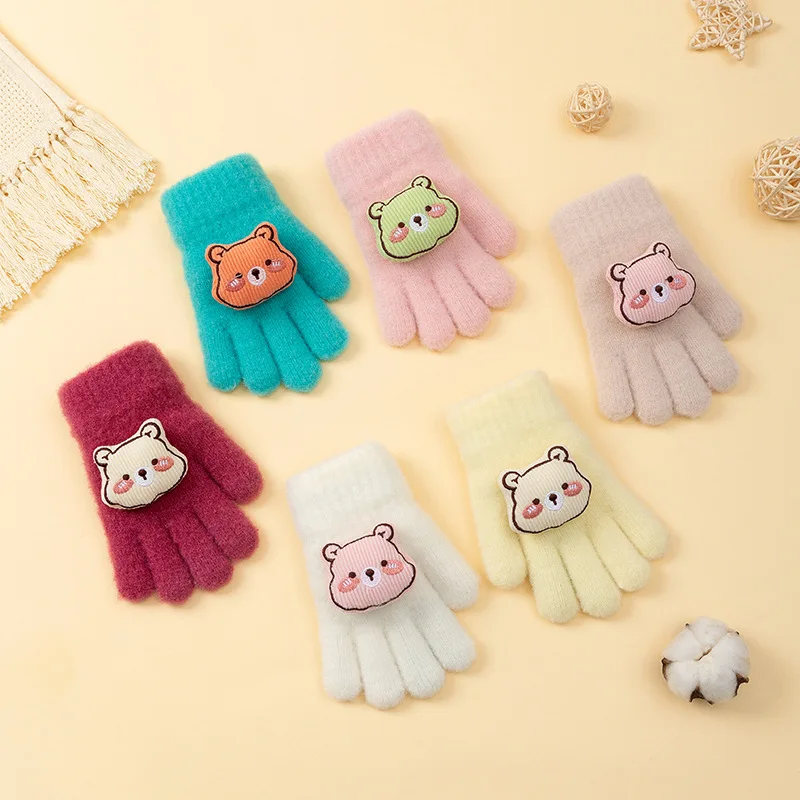 Cartoon Bear Plush Baby Gloves Warm Autumn Winter Kid Girl Boy Full Finger Gloves Knitted Thick Outdoor Children Toddler Mittens
Cartoon Bear Plush Baby Gloves Warm Autumn Winter Kid Girl Boy Full Finger Gloves Knitted Thick Outdoor Children Toddler Mittens
