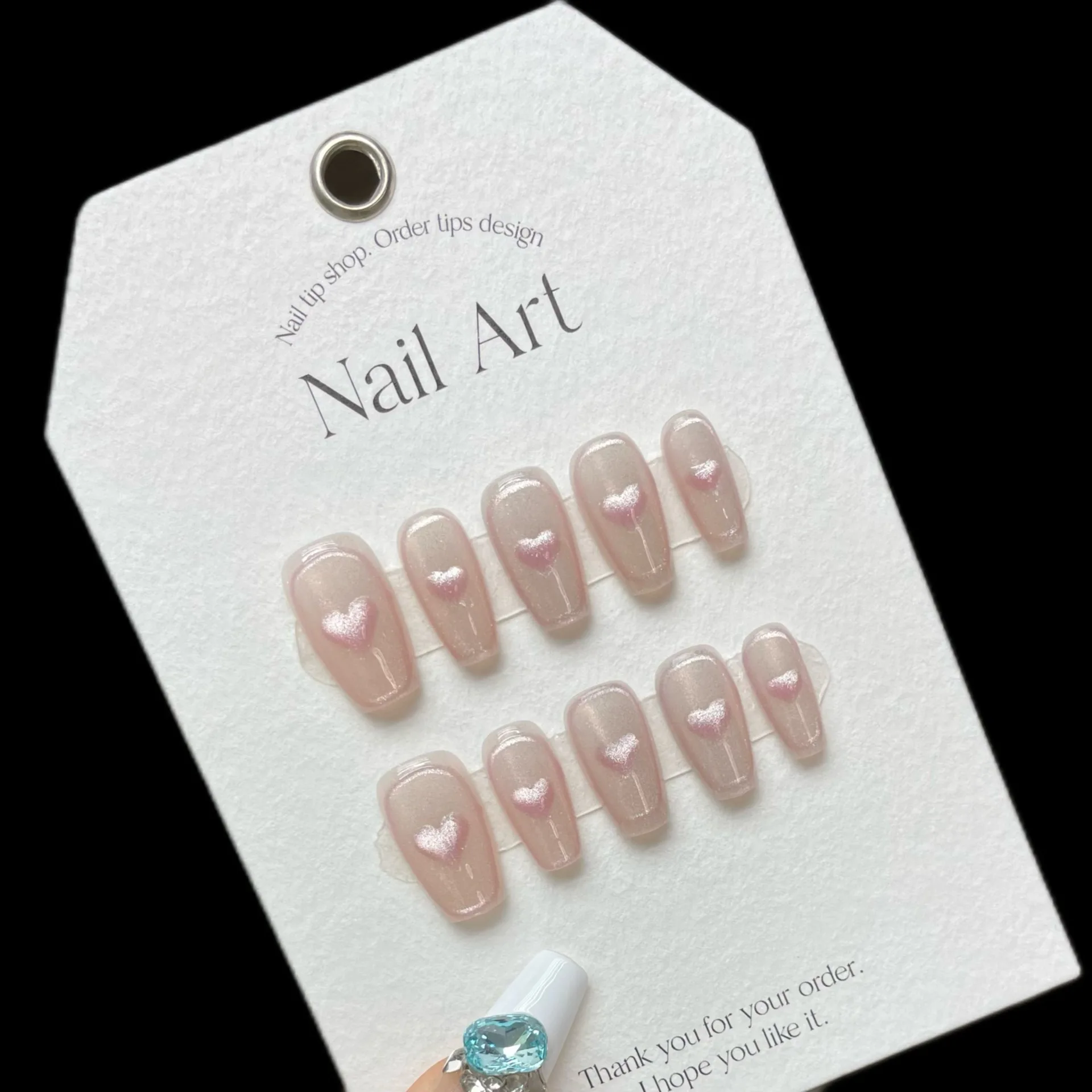 Black Sweet 10pcs Handmade False Nails Cat Eye Love Cute Girl Full Cover Press on Nails Short Nail Art Removable Nail Tips
Black Sweet 10pcs Handmade False Nails Cat Eye Love Cute Girl Full Cover Press on Nails Short Nail Art Removable Nail Tips