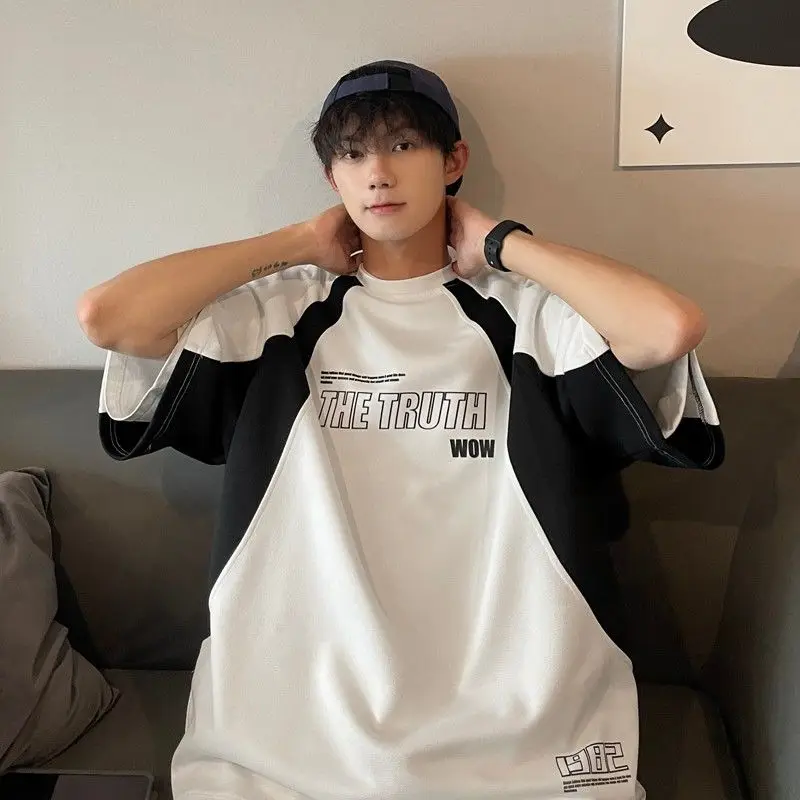 Korean motorcycle short-sleeved men summer Hong Kong fashion brand y2k loose splicing American high street handsome t-shirt top
Korean motorcycle short-sleeved men summer Hong Kong fashion brand y2k loose splicing American high street handsome t-shirt top