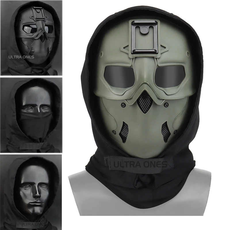 

Multifunctional Tactical Mask with Hood Camouflage Balaclava Full Face Mask CS Game Airsoft Hunting Military Multicam Headgear