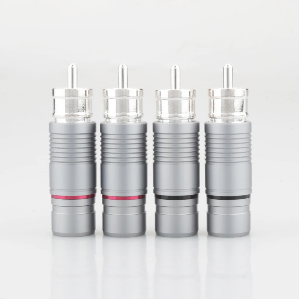 4Pcs Silver Plated Shadow Audio RCA Connectors Plug RCA Solder Plug for Audio Interconnect Cable
4Pcs Silver Plated Shadow Audio RCA Connectors Plug RCA Solder Plug for Audio Interconnect Cable