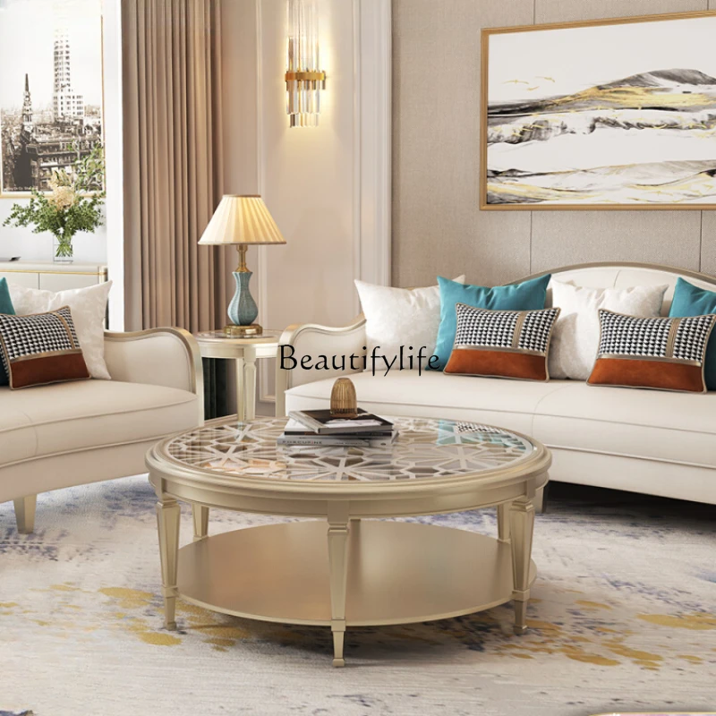 Solid Wood round Coffee Table American Light Luxury Creative Simple Small Apartment Coffee Table TV Cabinet Combination
Solid Wood round Coffee Table American Light Luxury Creative Simple Small Apartment Coffee Table TV Cabinet Combination