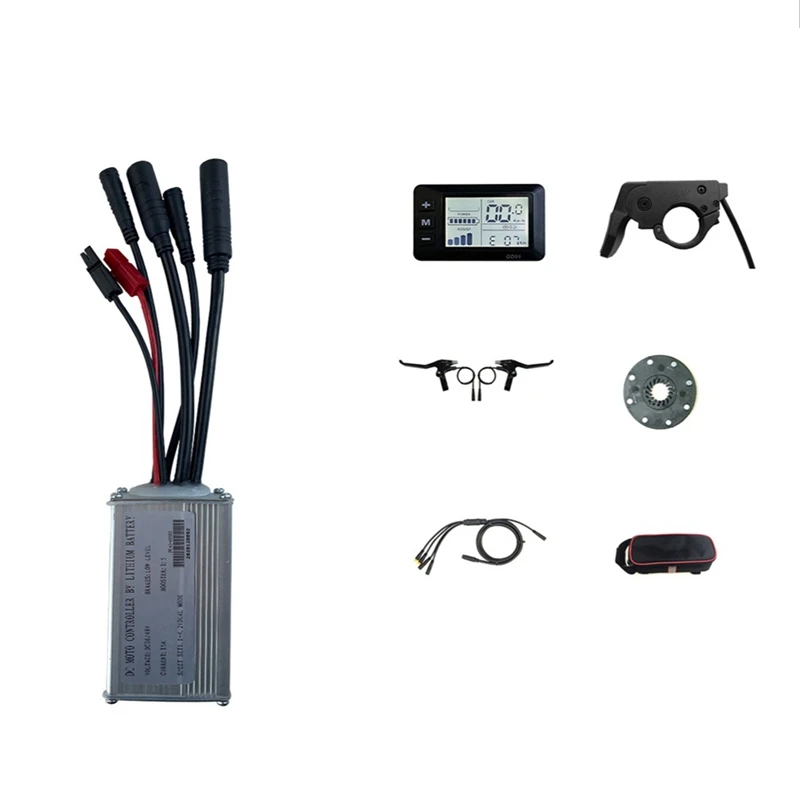 

15A Ebike Controller Kit Accessories Parts 36/48V 250W Bike Controller With GD01 LCD Display Panel For Electric Scooter E-Bike