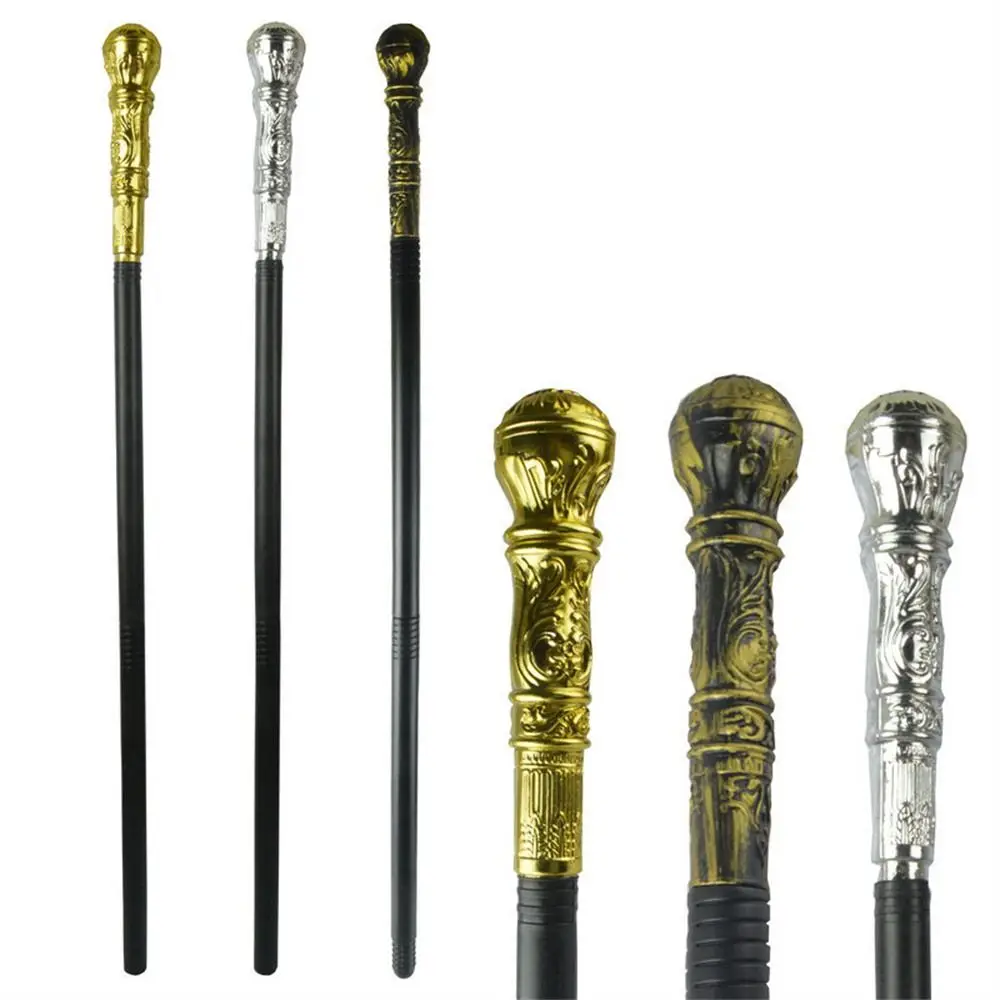 

Round Handle Costumes Walking Cane King's Scepter Royal King Halloween Walking Stick Snake Head Elegant Halloween Wand