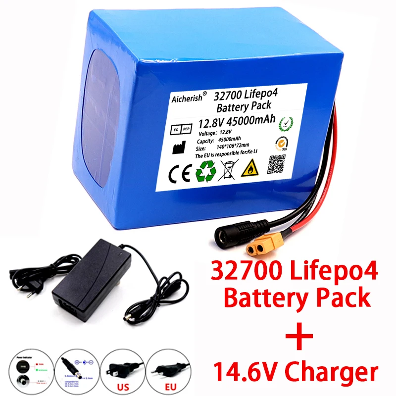 32700 Lifepo4 Battery Pack 12.8V 45Ah 4S3P 40A Same Port Charge And Discharge Balanced BMS 12V Power Supply E-Boat + Charger
32700 Lifepo4 Battery Pack 12.8V 45Ah 4S3P 40A Same Port Charge And Discharge Balanced BMS 12V Power Supply E-Boat + Charger