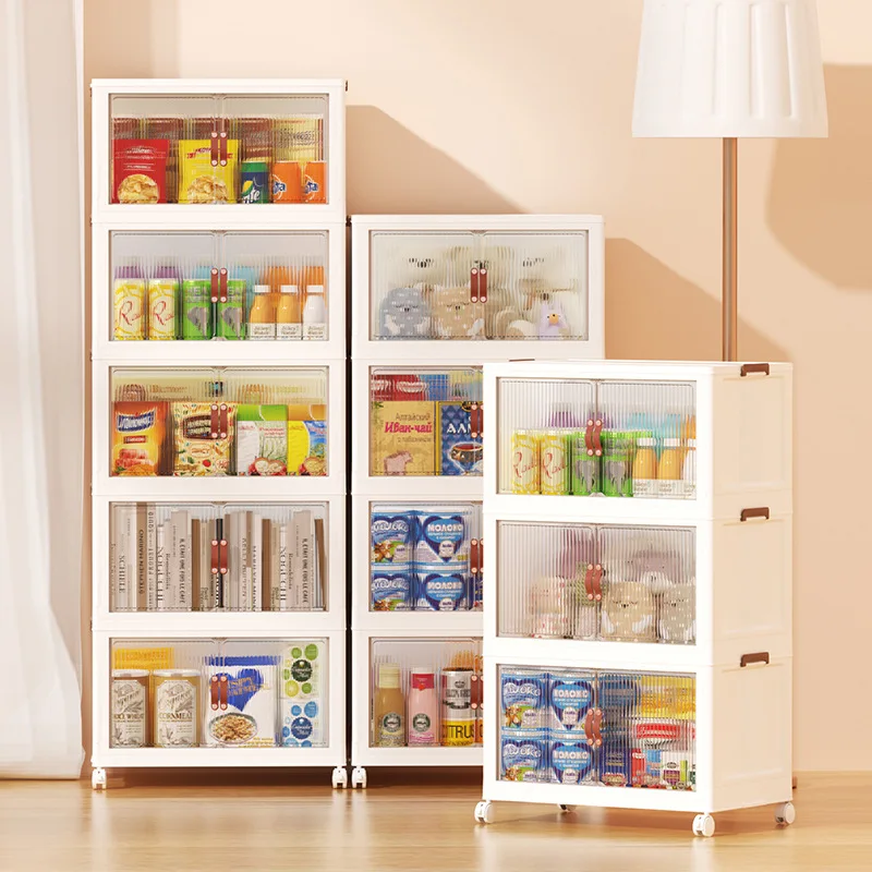 Folding Plastic Storage Bins with Lids Stackable Cabinet Organizer with Caster Wheels Collapsible Toy Storage with Double Door
Folding Plastic Storage Bins with Lids Stackable Cabinet Organizer with Caster Wheels Collapsible Toy Storage with Double Door