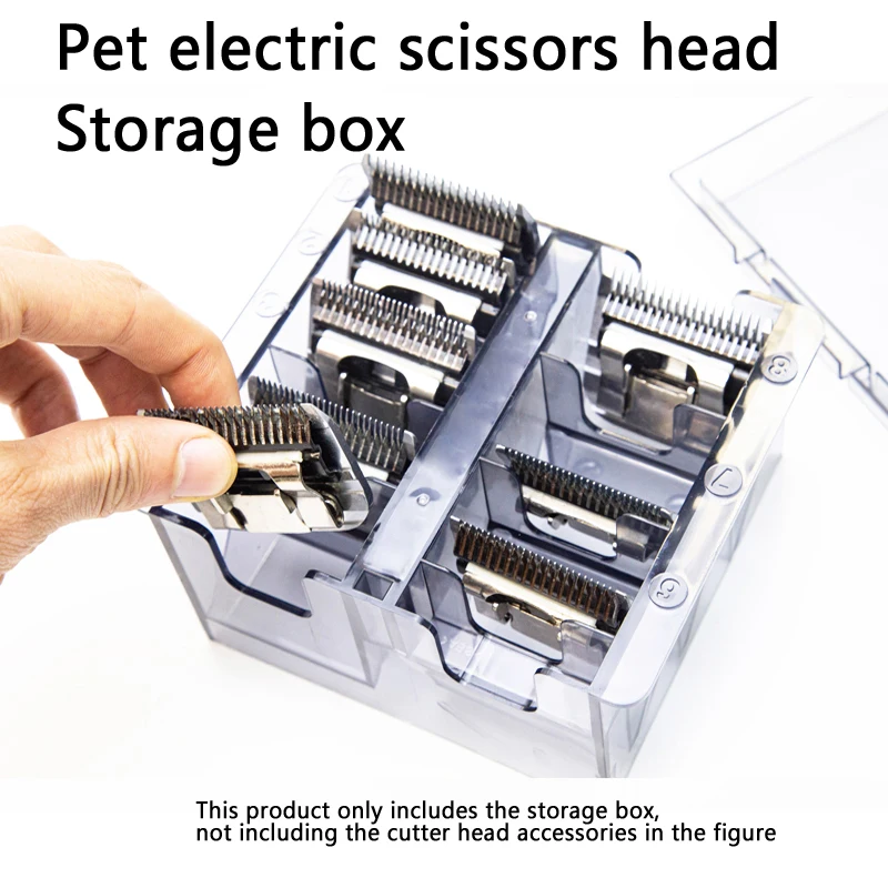 Pet Electric Push scissors head storage box shaving scissors storage box, toolbox, parts box, caliper limit comb box
Pet Electric Push scissors head storage box shaving scissors storage box, toolbox, parts box, caliper limit comb box