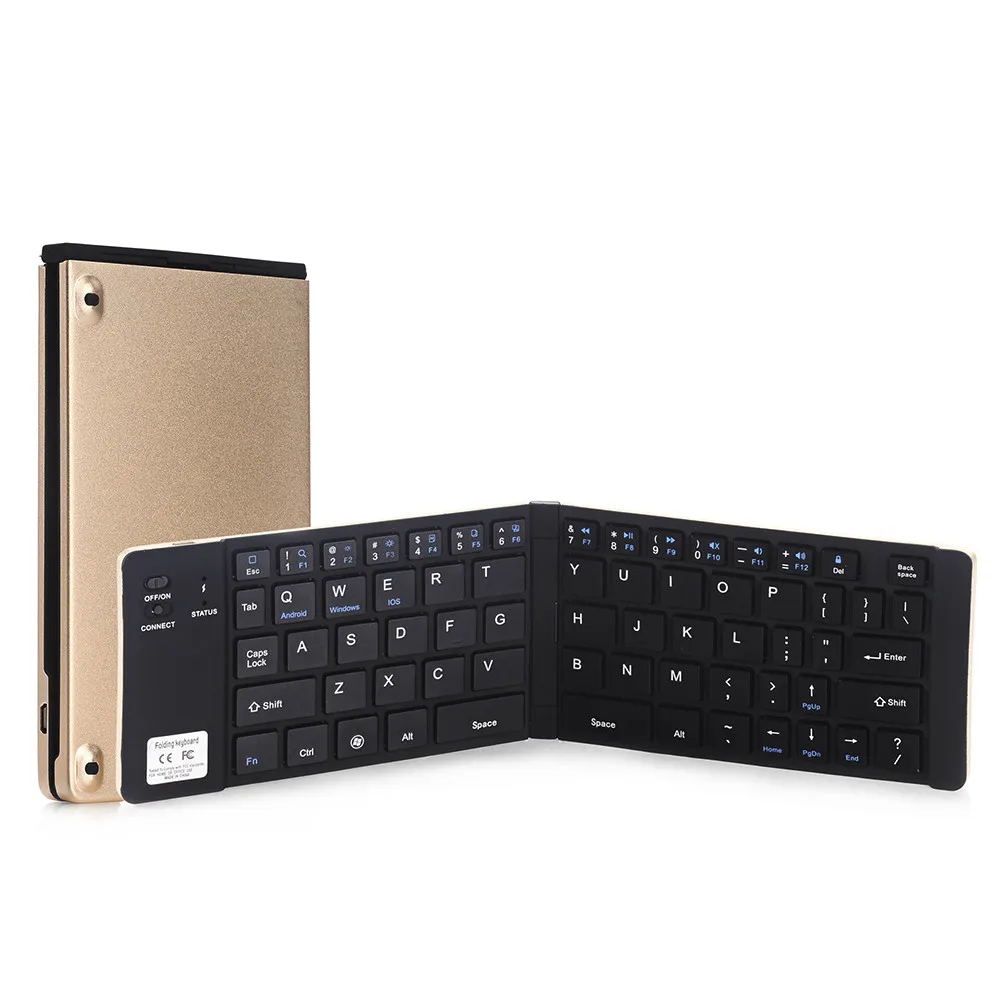 

Многофункциональная складная беспроводная клавиатура с подставкой, 66 клавиш, мини-клавиатура с подставкой для телефона/планшета/ноутбука