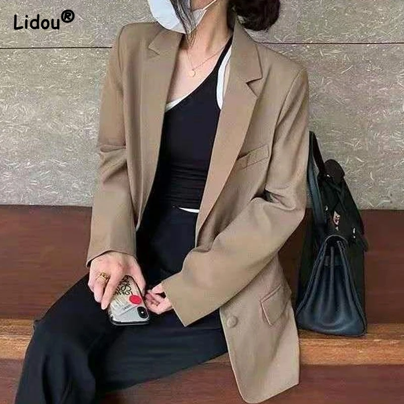Pockets Notched Solid Blazers Loose Simplicity Coat Button Regular Casual Formal Women's Clothing Thin Spring Summer Patchwork
Pockets Notched Solid Blazers Loose Simplicity Coat Button Regular Casual Formal Women's Clothing Thin Spring Summer Patchwork