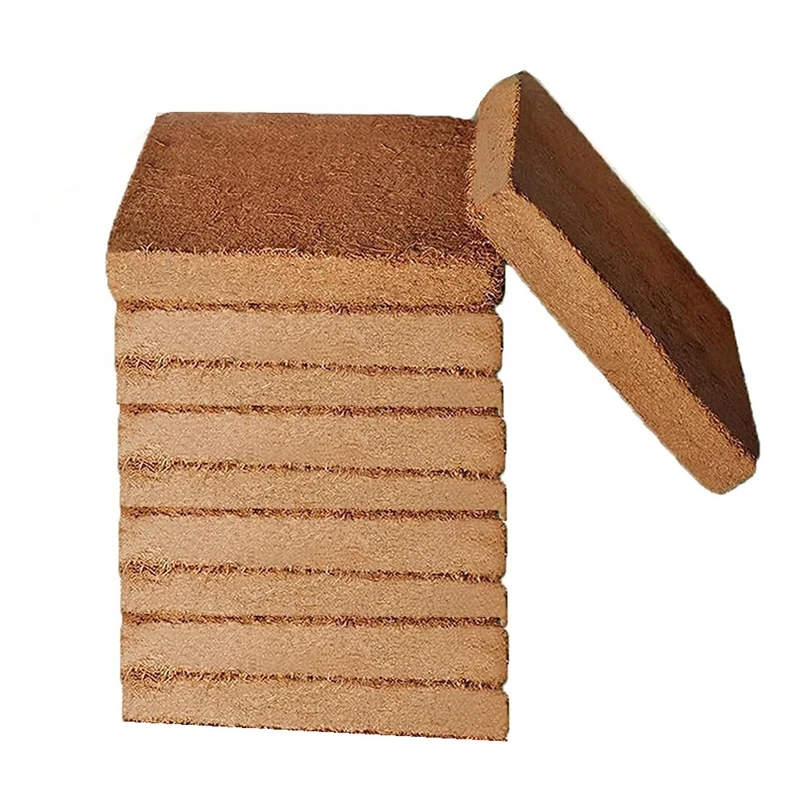 

10Pcs Organic Coconut Fiber For Plants, Organic Coconut Bricks, Natural Organic Compressed Coconut Easy To Use