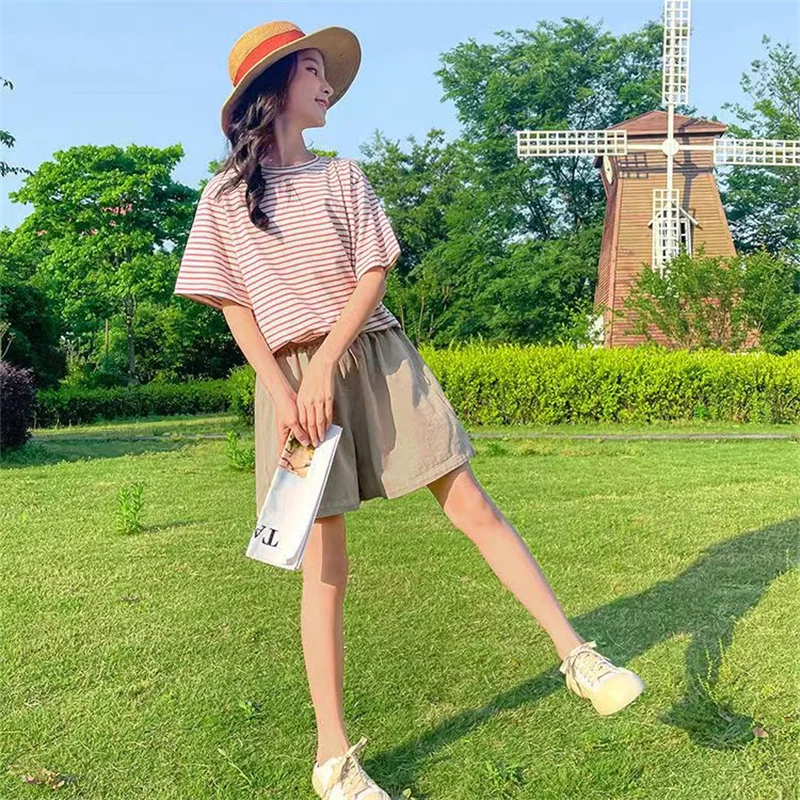 Summer Teenage Girls Clothes Sets 2024 Sport Short Sleeve Stripe T-shirts + Pants 2PCS Children's Clothing Suits 8 10 12 14 Year
Summer Teenage Girls Clothes Sets 2024 Sport Short Sleeve Stripe T-shirts + Pants 2PCS Children's Clothing Suits 8 10 12 14 Year