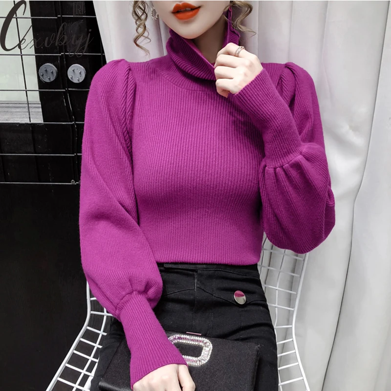 Women Turtleneck Sweater 2023 Korean Fashion Puff Sleeve Knitted Pullover Solid Colors Autumn Winter Basic Knitwear Top Big Size
Women Turtleneck Sweater 2023 Korean Fashion Puff Sleeve Knitted Pullover Solid Colors Autumn Winter Basic Knitwear Top Big Size