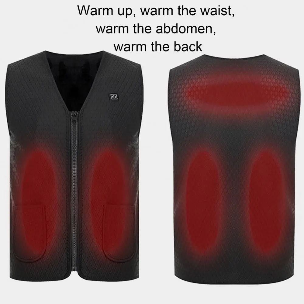 

Winter USB Heated Vest Adjustable Temperature Self-heating Vest Washable Sleeveless Heating Jacket for Outdoor Sport