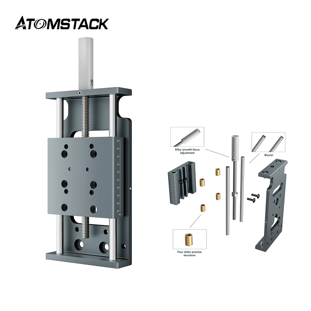 Atomstack Maker L1 Z-axis Adjuster for Laser Module Height Adjustment Suitable for a full range of engraving machine
Atomstack Maker L1 Z-axis Adjuster for Laser Module Height Adjustment Suitable for a full range of engraving machine