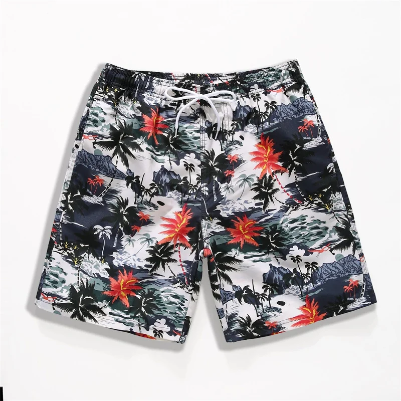 

Hawaiian Tropical Palm Tree 3d Print Beach Shorts Men Street Short Pants Quick Dry Surf Board Shorts Summer Outdoor Swim Trunks